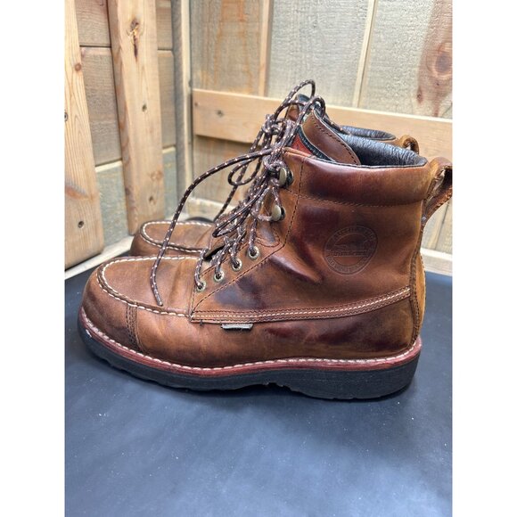 Irish Setter Mens 8 UltraDry Waterproof Leather Work Boots Brown Lace-Up main image 6
